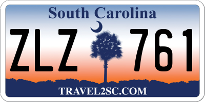 SC license plate ZLZ761