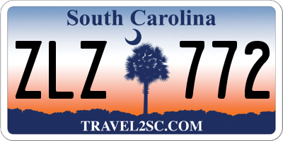 SC license plate ZLZ772