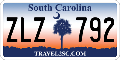 SC license plate ZLZ792