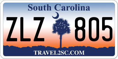 SC license plate ZLZ805