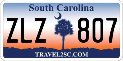 SC license plate ZLZ807