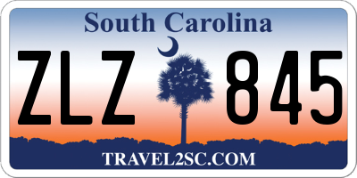 SC license plate ZLZ845