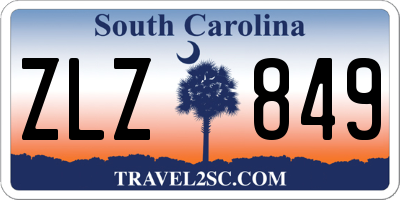 SC license plate ZLZ849