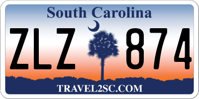 SC license plate ZLZ874