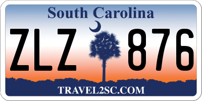 SC license plate ZLZ876
