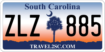 SC license plate ZLZ885