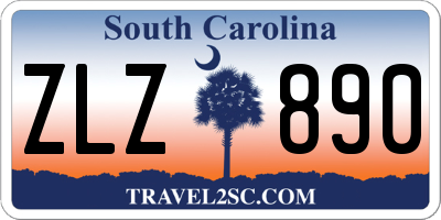 SC license plate ZLZ890