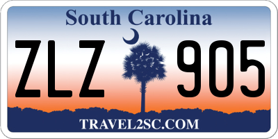 SC license plate ZLZ905