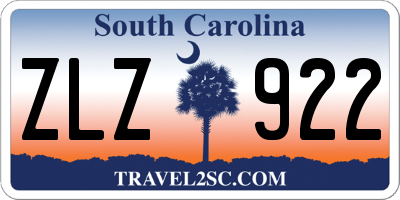 SC license plate ZLZ922