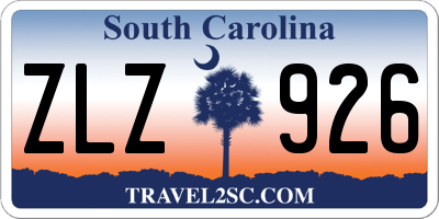 SC license plate ZLZ926