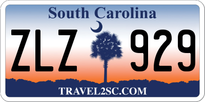 SC license plate ZLZ929