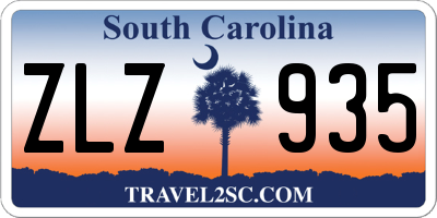 SC license plate ZLZ935