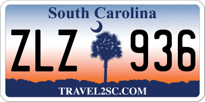 SC license plate ZLZ936