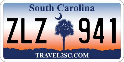 SC license plate ZLZ941