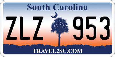 SC license plate ZLZ953