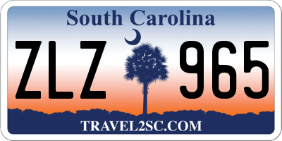 SC license plate ZLZ965