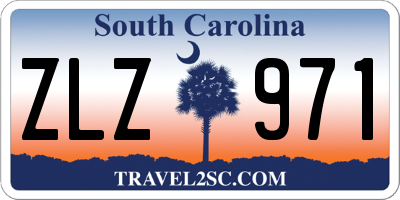 SC license plate ZLZ971
