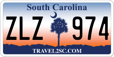 SC license plate ZLZ974