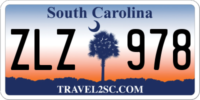 SC license plate ZLZ978