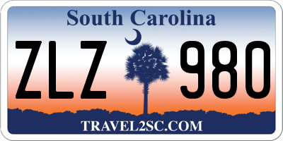 SC license plate ZLZ980