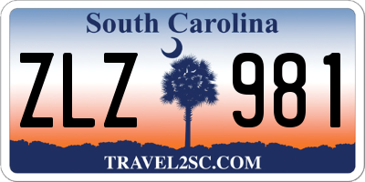 SC license plate ZLZ981
