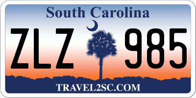 SC license plate ZLZ985
