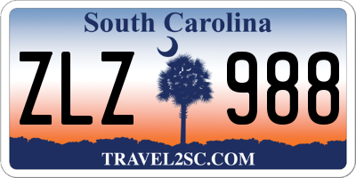 SC license plate ZLZ988