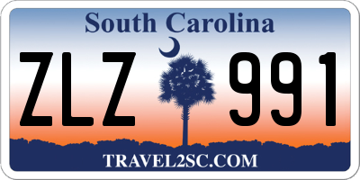 SC license plate ZLZ991