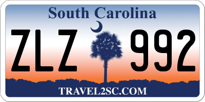 SC license plate ZLZ992