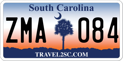 SC license plate ZMA084