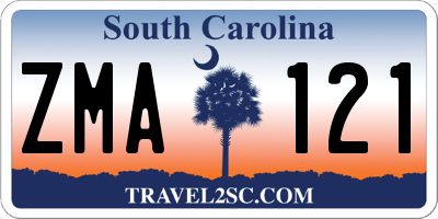 SC license plate ZMA121