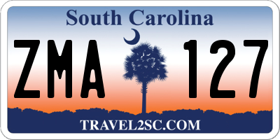 SC license plate ZMA127