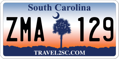 SC license plate ZMA129
