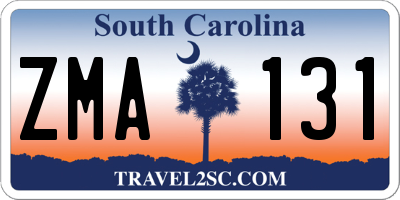 SC license plate ZMA131