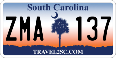 SC license plate ZMA137