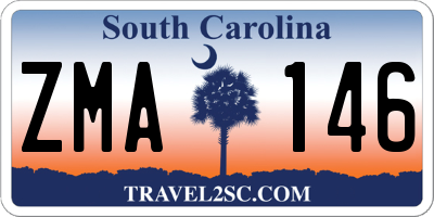 SC license plate ZMA146