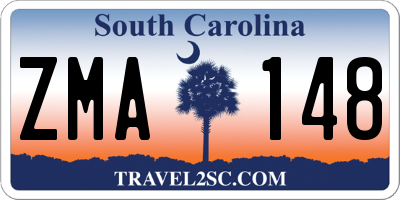 SC license plate ZMA148