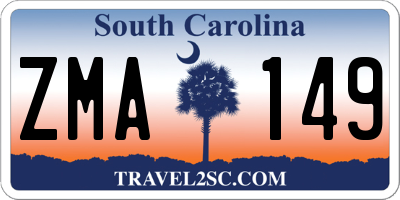 SC license plate ZMA149