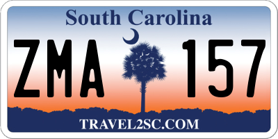 SC license plate ZMA157