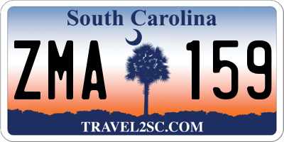 SC license plate ZMA159