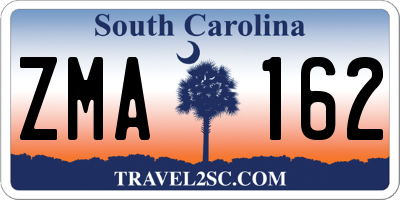 SC license plate ZMA162