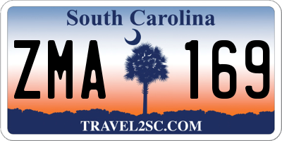 SC license plate ZMA169