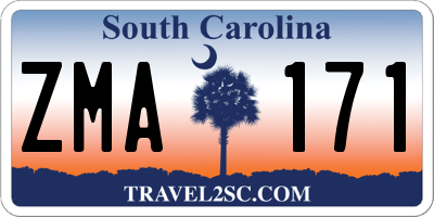 SC license plate ZMA171