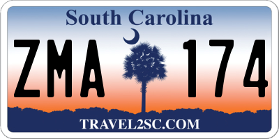 SC license plate ZMA174