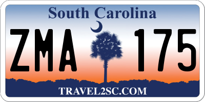 SC license plate ZMA175