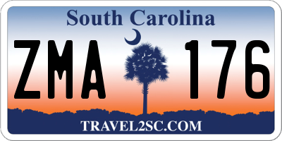 SC license plate ZMA176