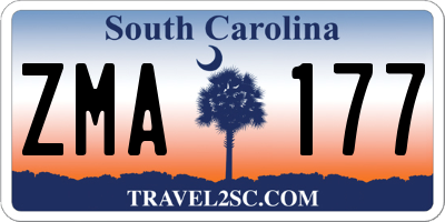 SC license plate ZMA177