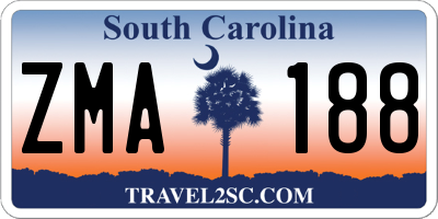SC license plate ZMA188