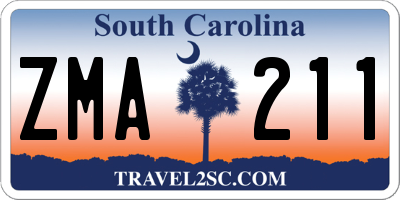 SC license plate ZMA211