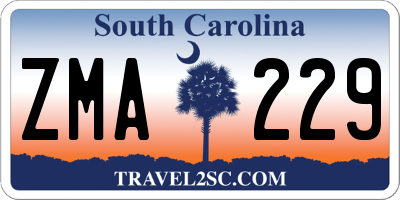 SC license plate ZMA229